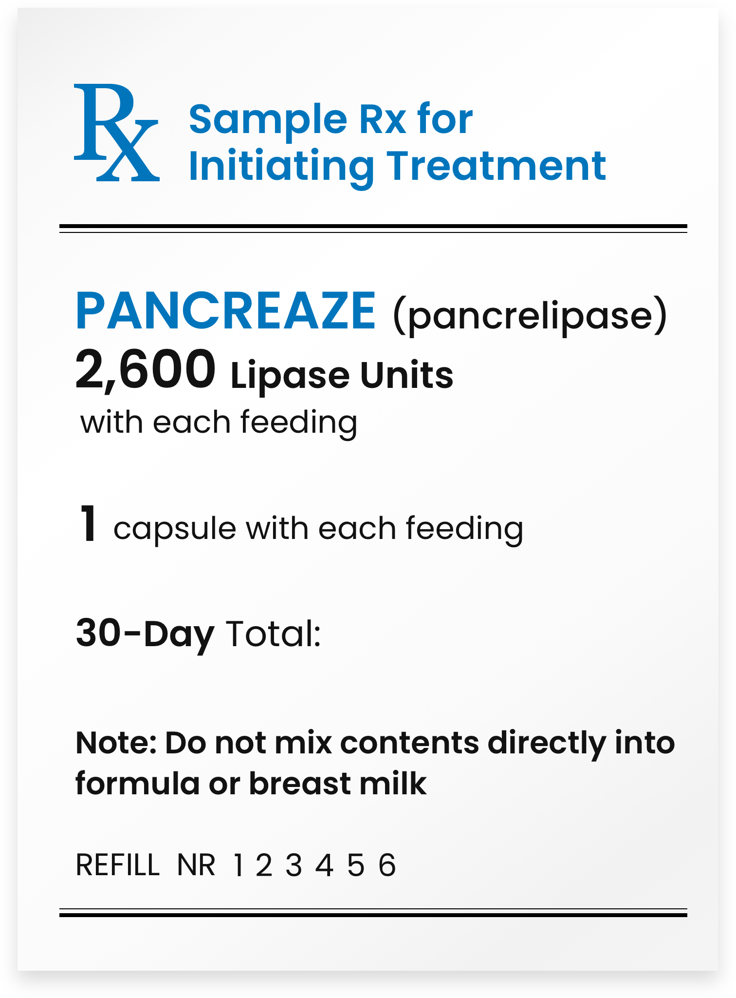 PANCREAZE&reg; (pancrelipase) Rx Sample