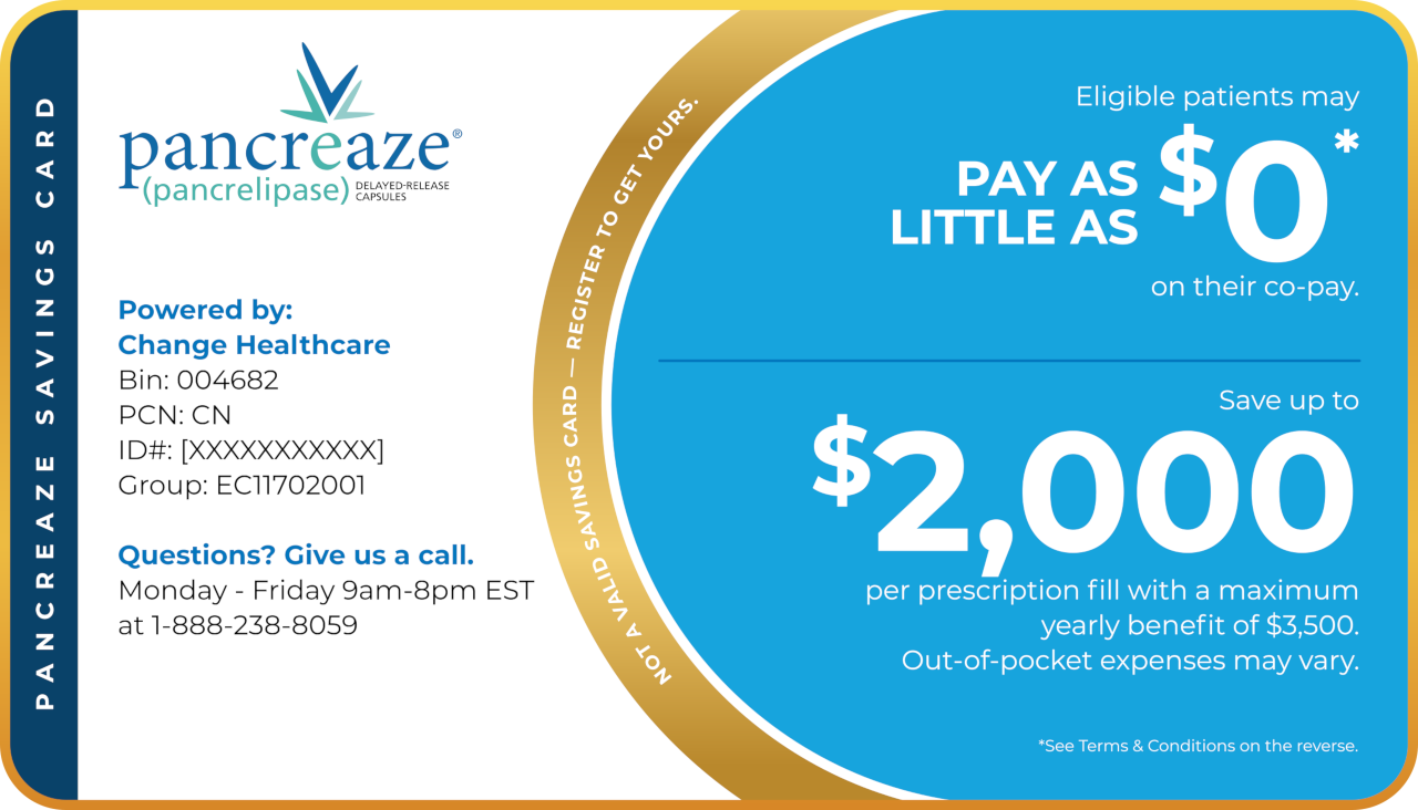Pancreaze Savings Card